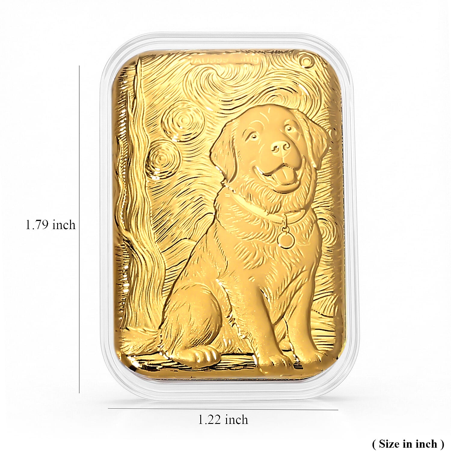 24K Gold Labrador Retriever Emboss Sheet (31x45.5mm) 10mg