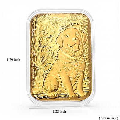 24K Gold Labrador Retriever Emboss Sheet (31x45.5mm) 10mg