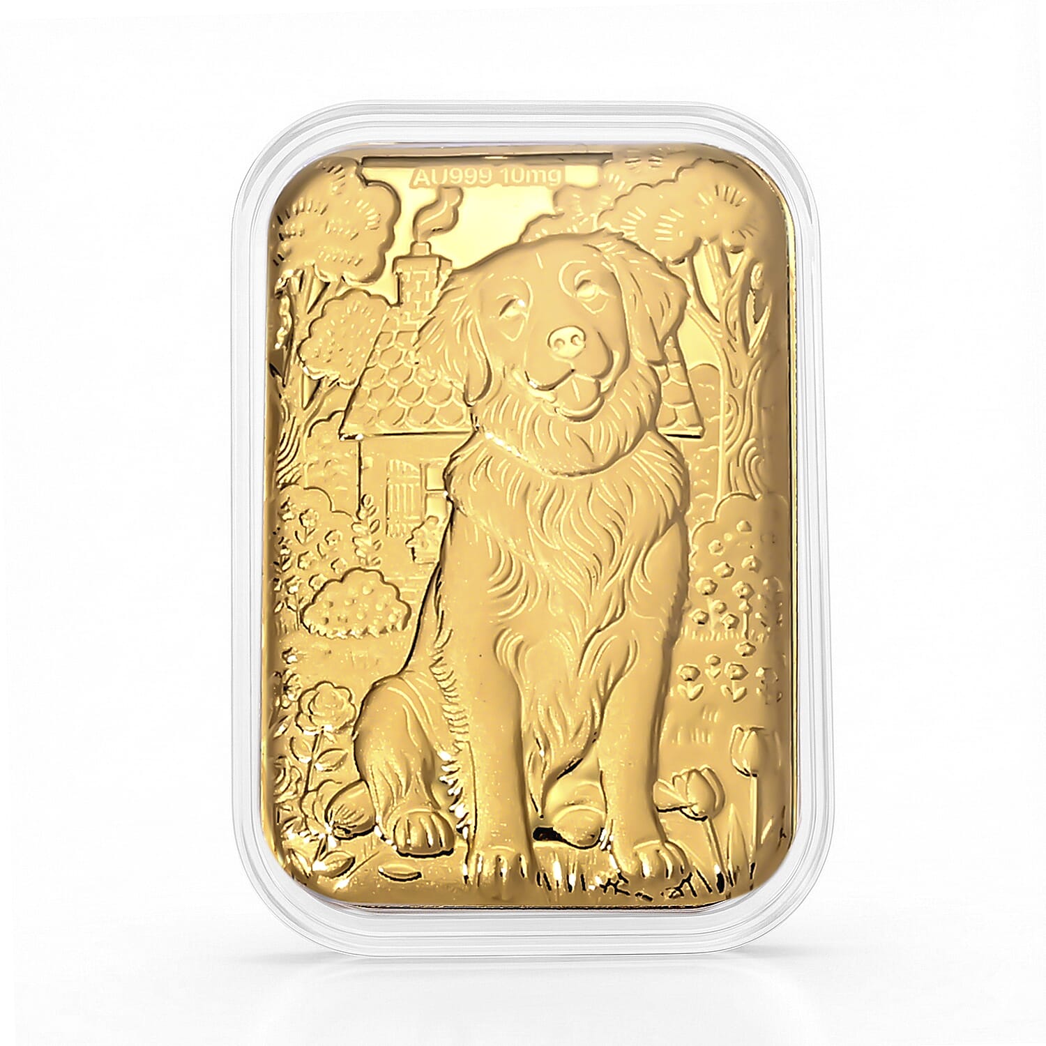 24K Gold Golden Retriever Emboss Sheet (31x45.5mm) 10mg
