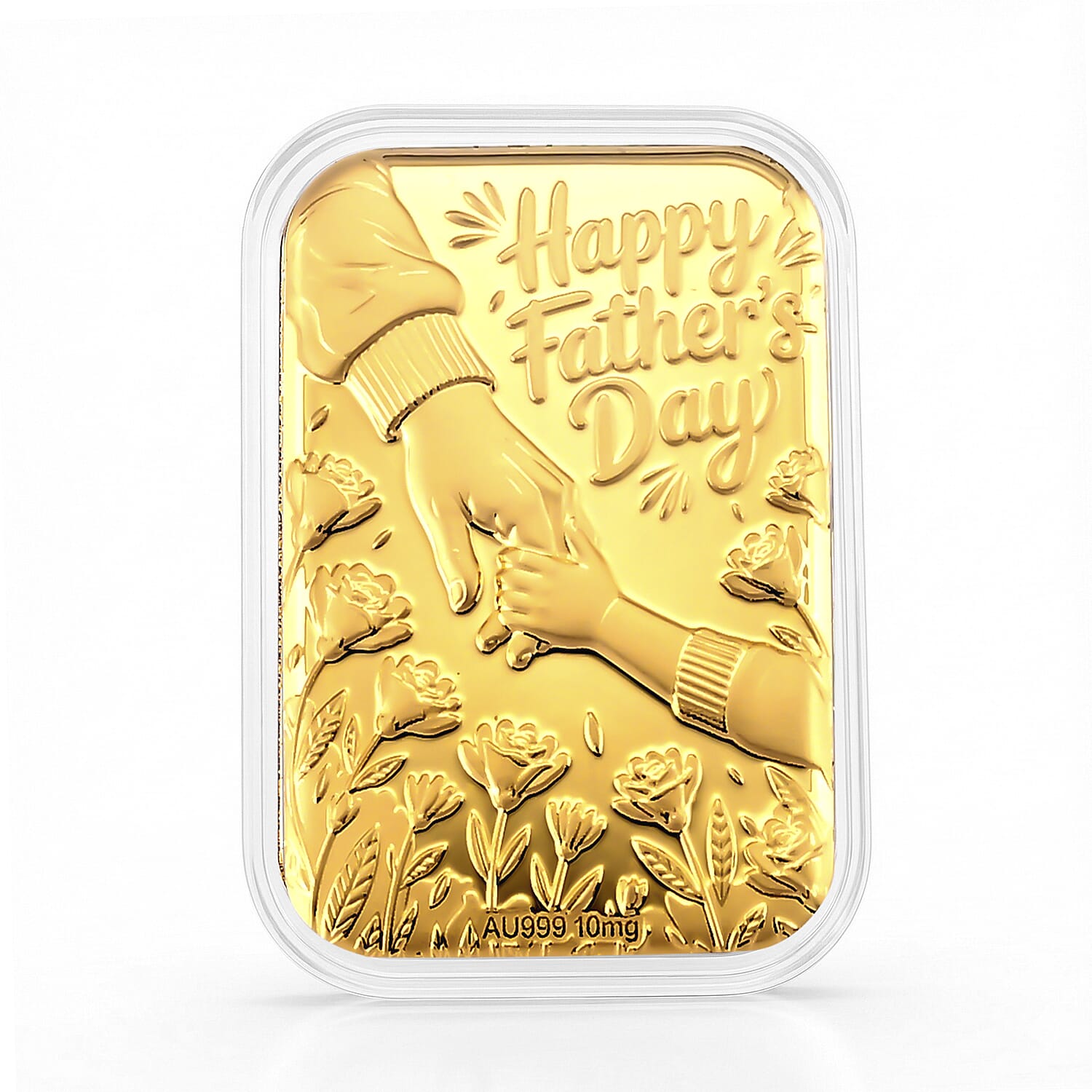 24K Gold Happy Father's Day Embossed Sheet (31x45.5mm) 10mg