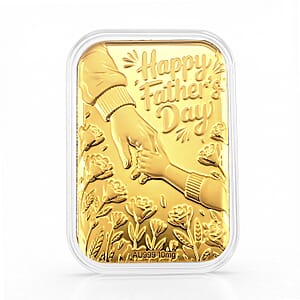 TLV 24K Gold Happy Father's Day Embossed Sheet (31x45.5mm) 10mg (Custom Light Display Box Free with Purchase)