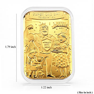24K Gold Super Dad Day Celebration Embossed Sheet (31x45.5mm) 10mg