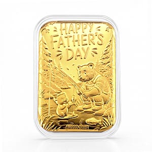 TLV 24K Gold Happy Father's Day Embossed Sheet (31x45.5mm) 10mg (Custom Light Display Box Free with Purchase)