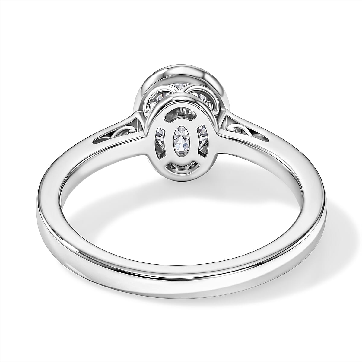 J Francis Embellished with Zirconia by Swarovski 1.80 ctw Ring in Platinum Over Sterling Silver (Size 7.0)