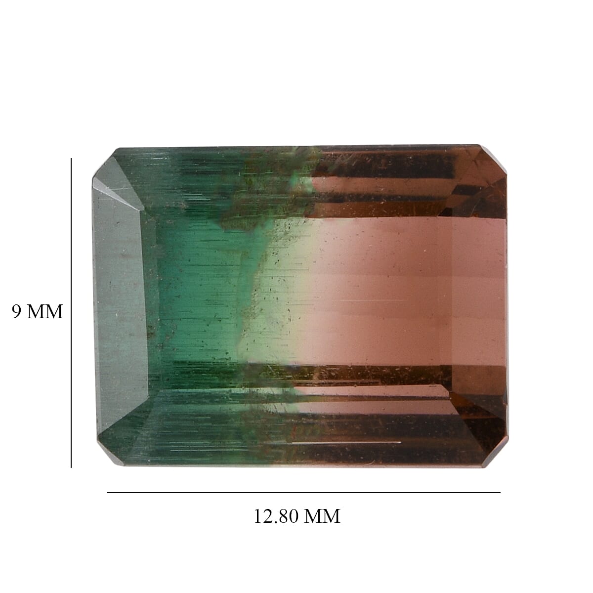 AAA Bi Color Tourmaline (Oct 12.8x9.91 mm) 11.46 ctw