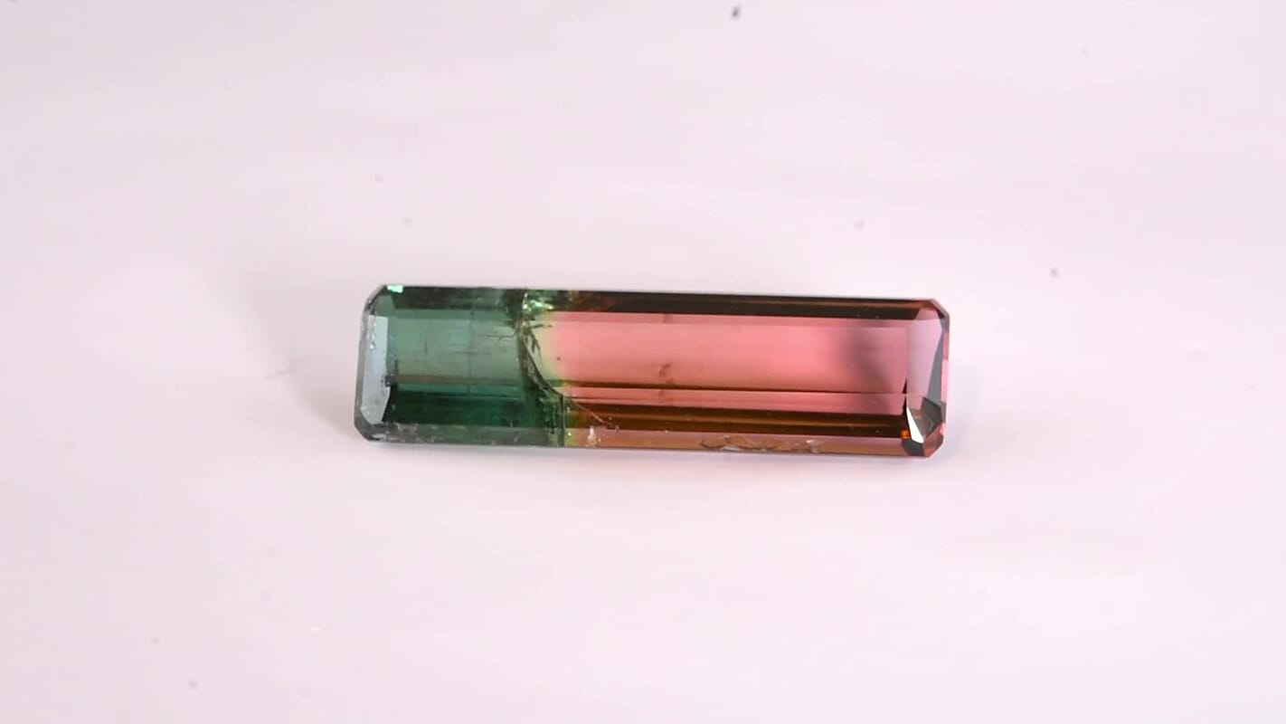 AAA Bi Color Tourmaline (Oct 21.29x6.11 mm) (Del. In 10-12 Days) 5.85 ctw