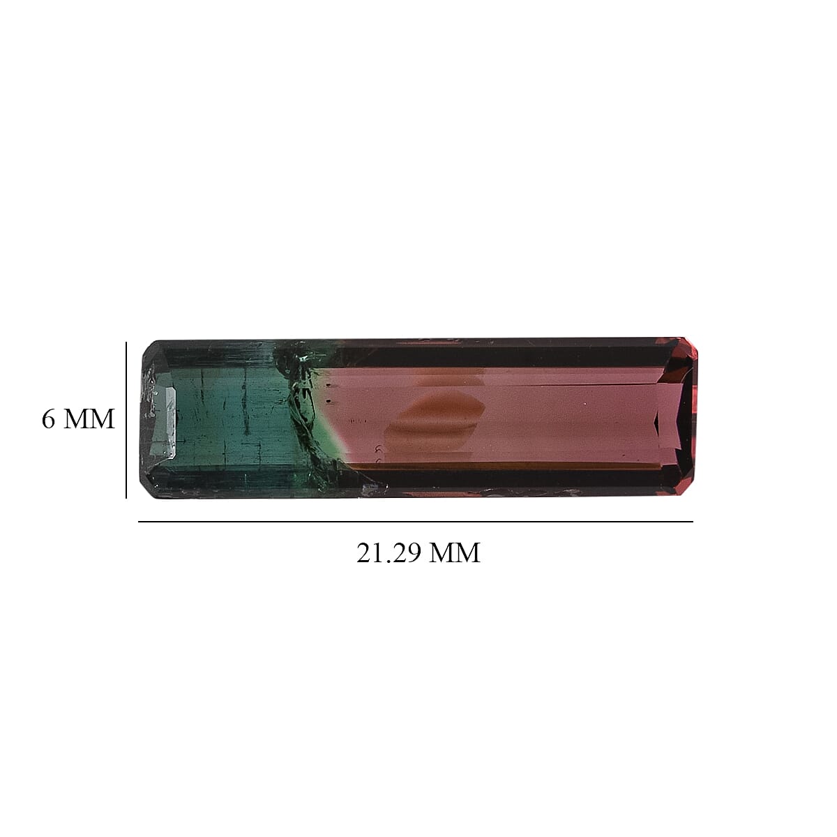 AAA Bi Color Tourmaline (Oct 21.29x6.11 mm) 5.85 ctw