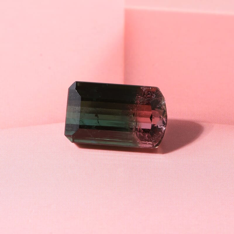AAA Bi Color Tourmaline (Oct 13.68x8.25 mm) 7.67 ctw