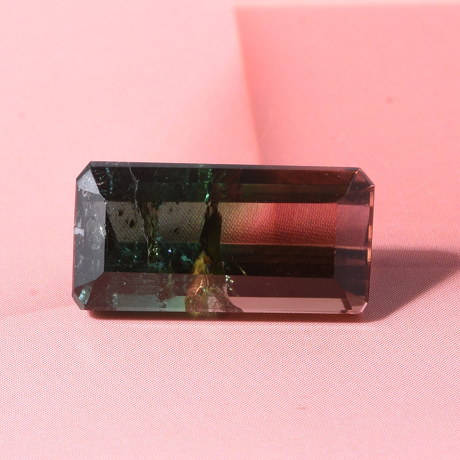 AAA Bi Color Tourmaline (Oct 15.73x7.87 mm) 7.03 ctw