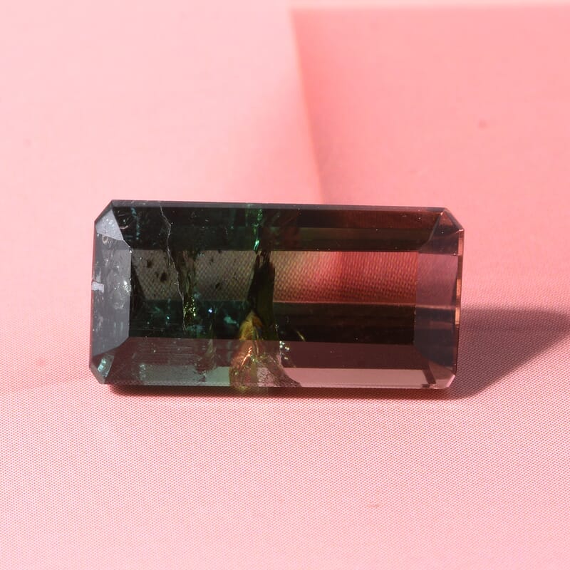 AAA Bi Color Tourmaline (Oct 15.73x7.87 mm) 7.03 ctw
