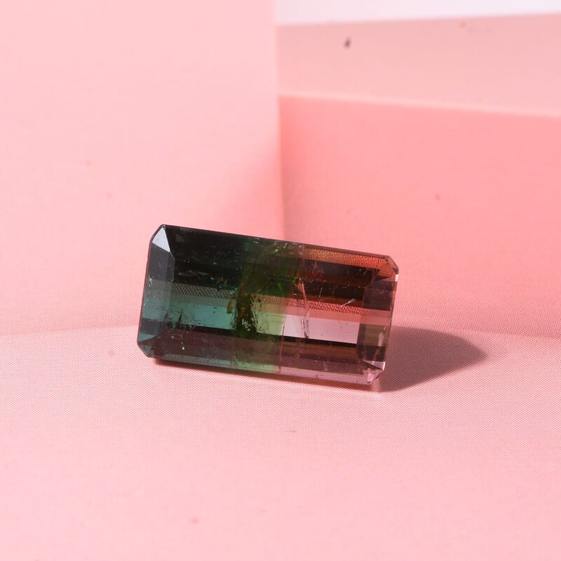 AAA Bi Color Tourmaline (Oct 15.02x8.08 mm) 8.63 ctw