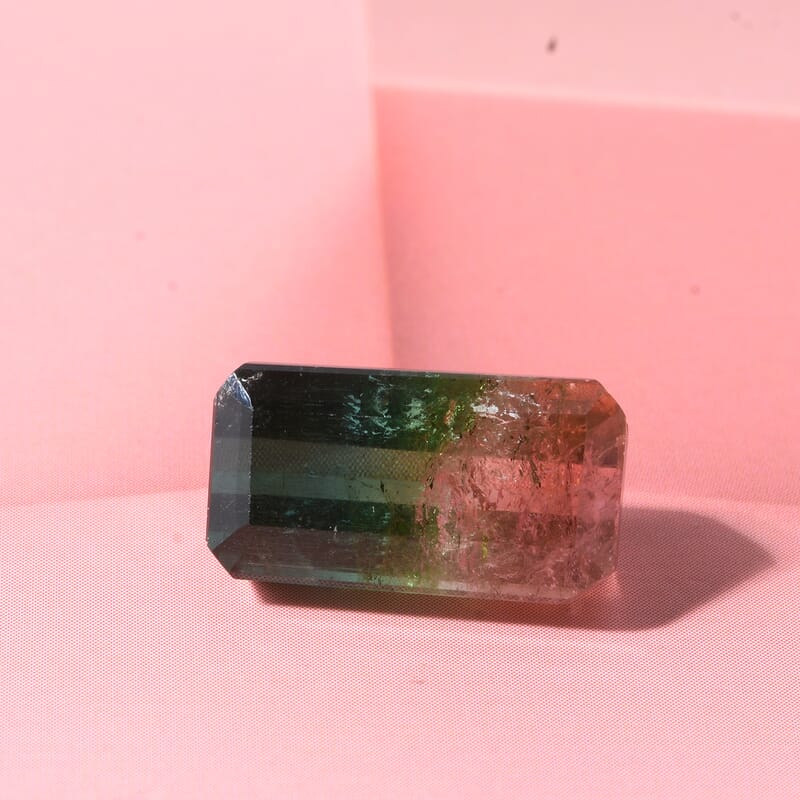AAA Bi Color Tourmaline (Oct 14.29x7.77 mm) 7.95 ctw