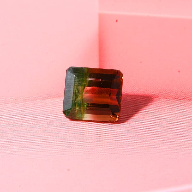 AAA Bi Color Tourmaline (Oct 11.2x10.07 mm) 6.38 ctw