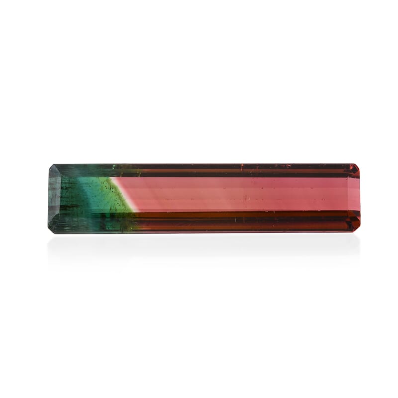 AAA Bi Color Tourmaline (Oct 31.31x7.26 mm) 12.96 ctw