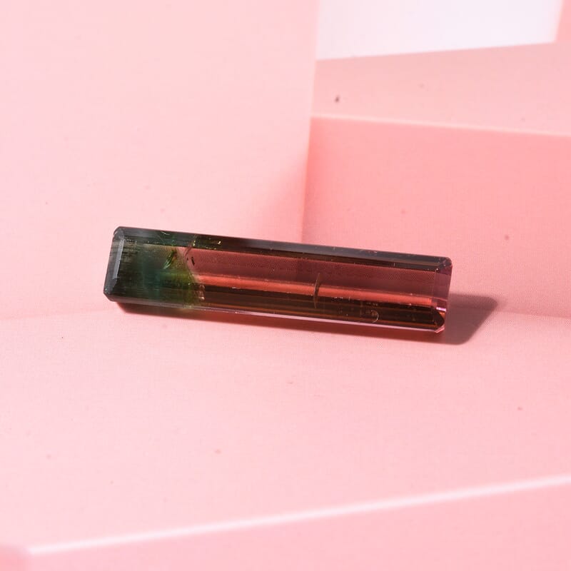 AAA Bi Color Tourmaline (Oct 31.31x7.26 mm) 12.96 ctw