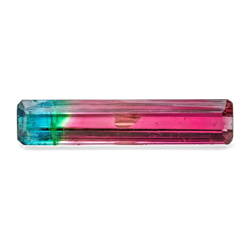 AAA Bi Color Tourmaline (Oct 28.25x5.9 mm) 7.49 ctw