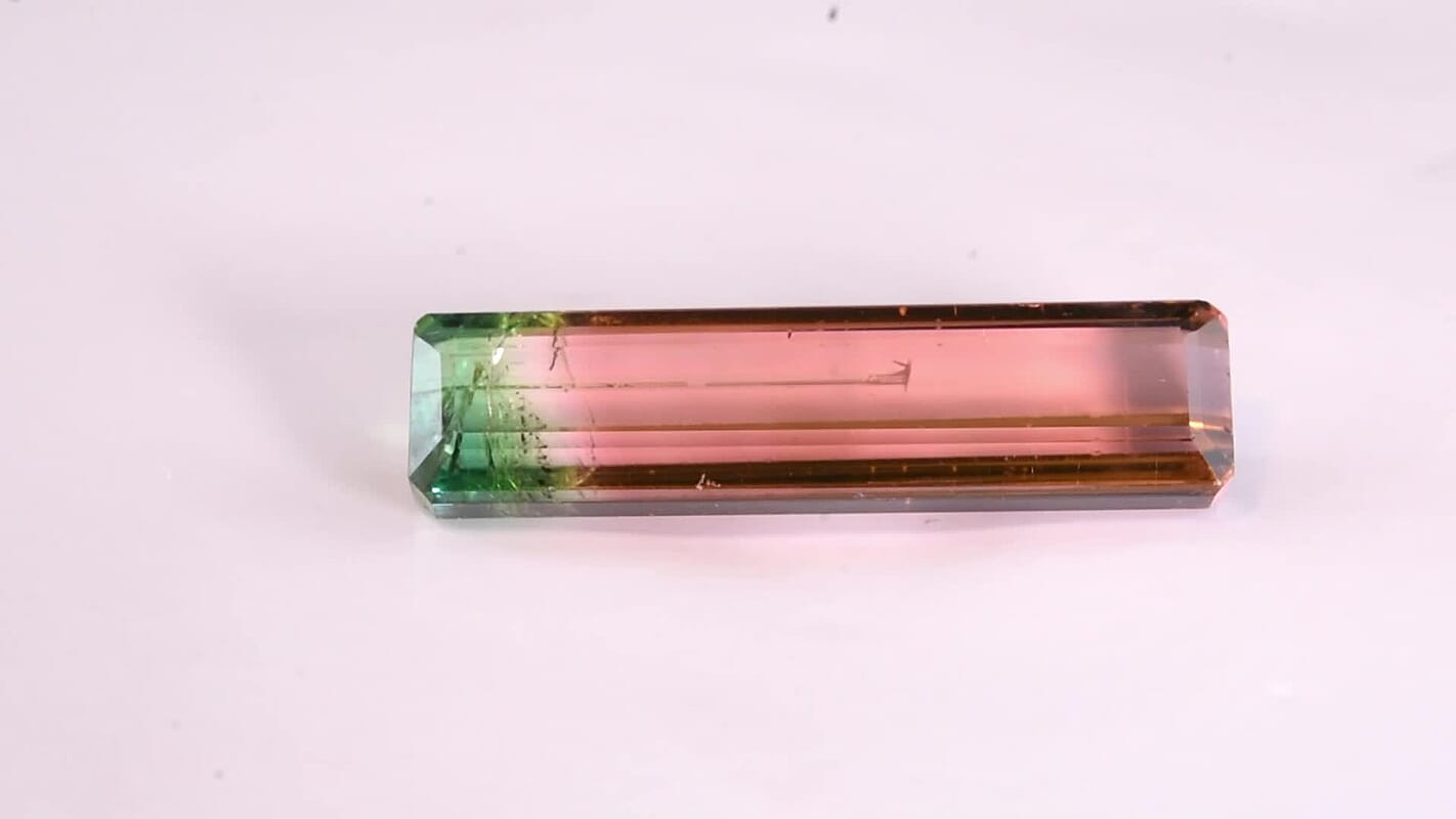 AAA Bi Color Tourmaline (Oct 25.87x6.8 mm) (Del. In 10-12 Days) 10.65 ctw