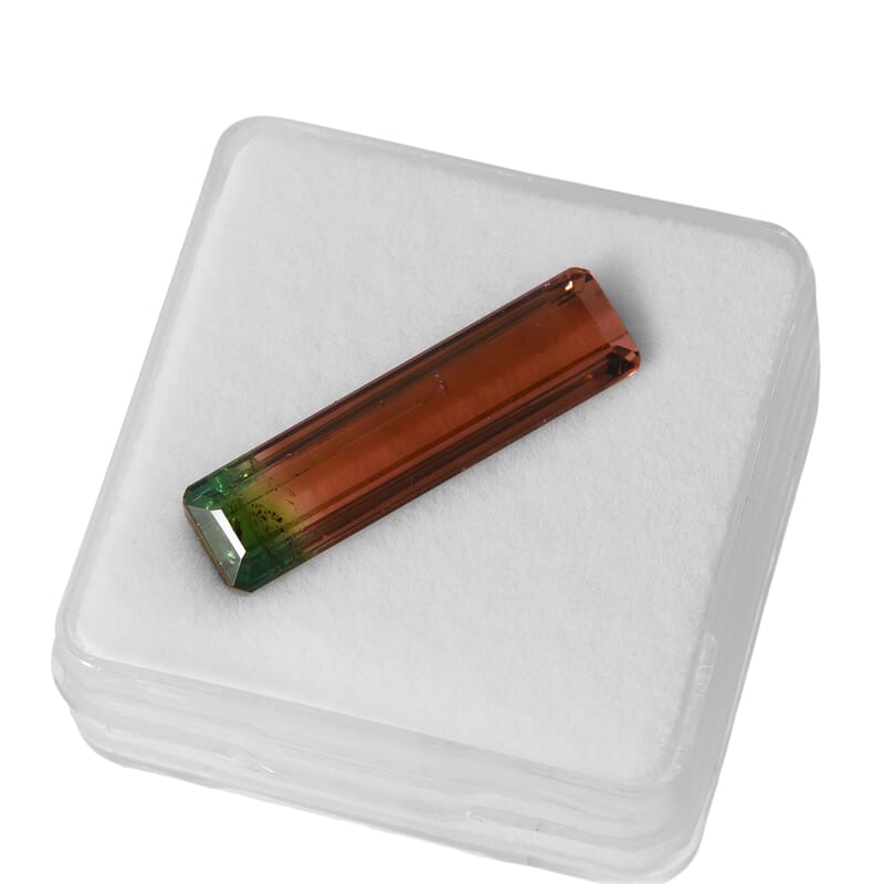 AAA Bi Color Tourmaline (Oct 25.87x6.8 mm) 10.65 ctw