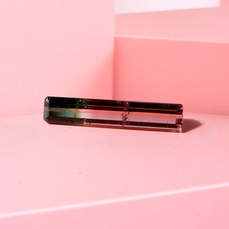 AAA Bi Color Tourmaline (Oct 27.7x5.11 mm) 7.15 ctw