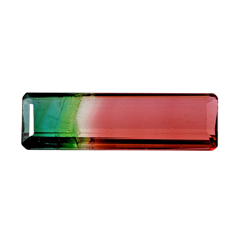 AAA Bi Color Tourmaline (Oct 22.09x6.46 mm) 5.75 ctw