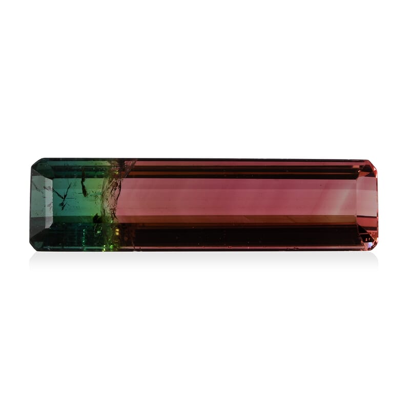AAA Bi Color Tourmaline (Oct 23.60x6.39 mm) 6.63 ctw