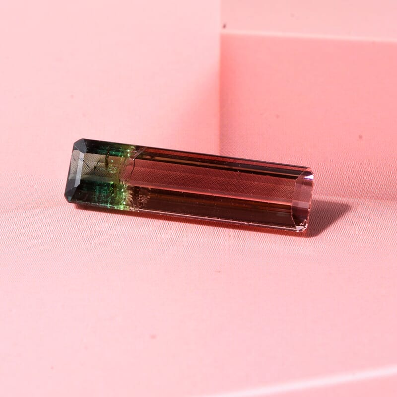 AAA Bi Color Tourmaline (Oct 23.60x6.39 mm) 6.63 ctw