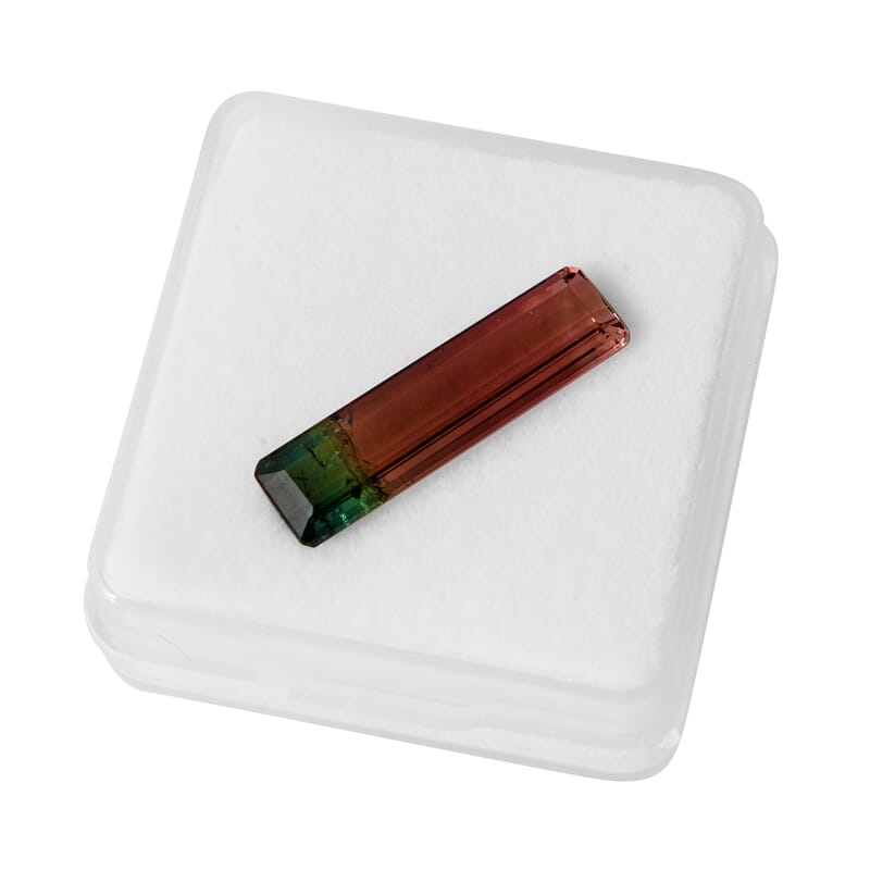 AAA Bi Color Tourmaline (Oct 23.60x6.39 mm) 6.63 ctw