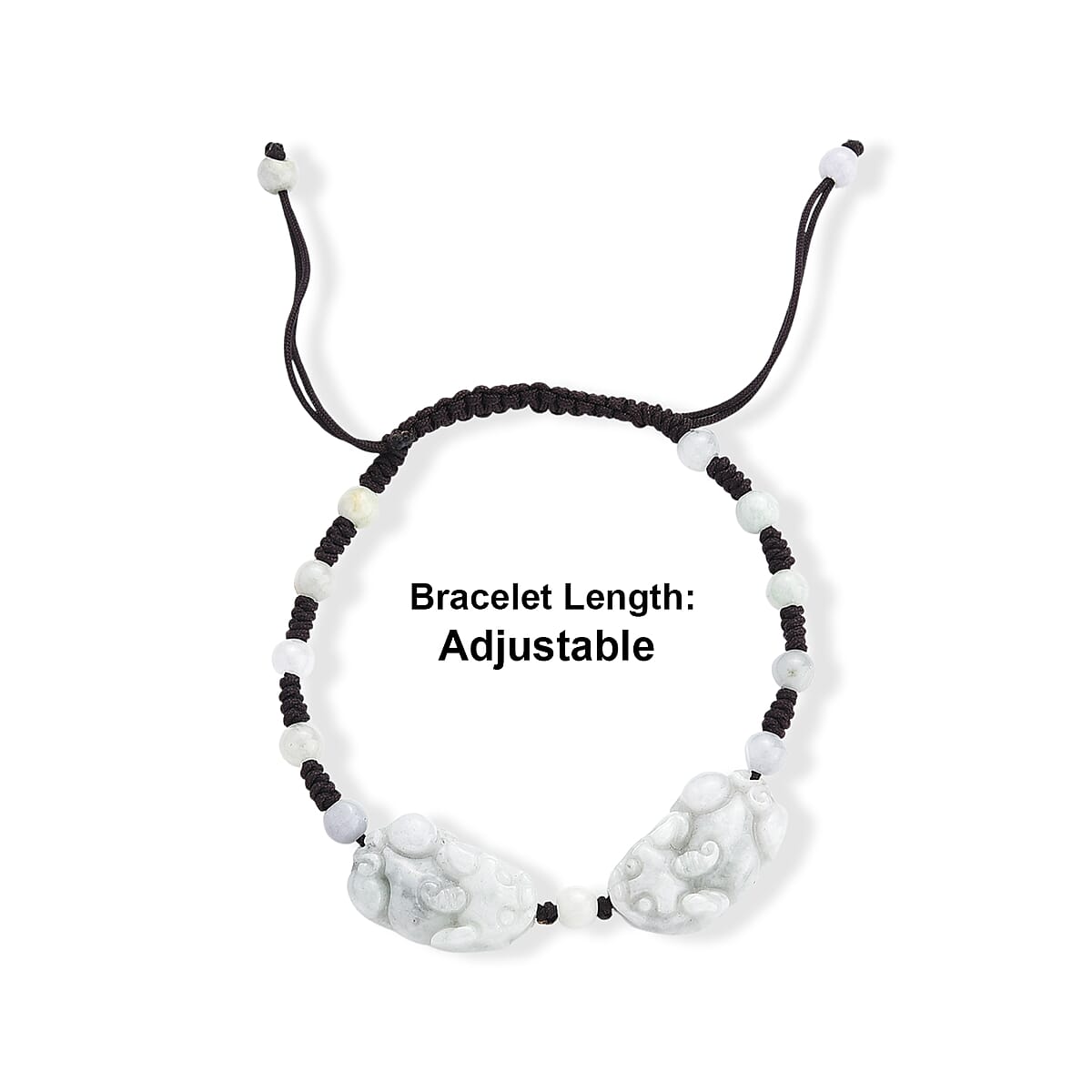 Natural Jade 30.00 ctw Beaded Stretch Bracelet in Silvertone image number 4