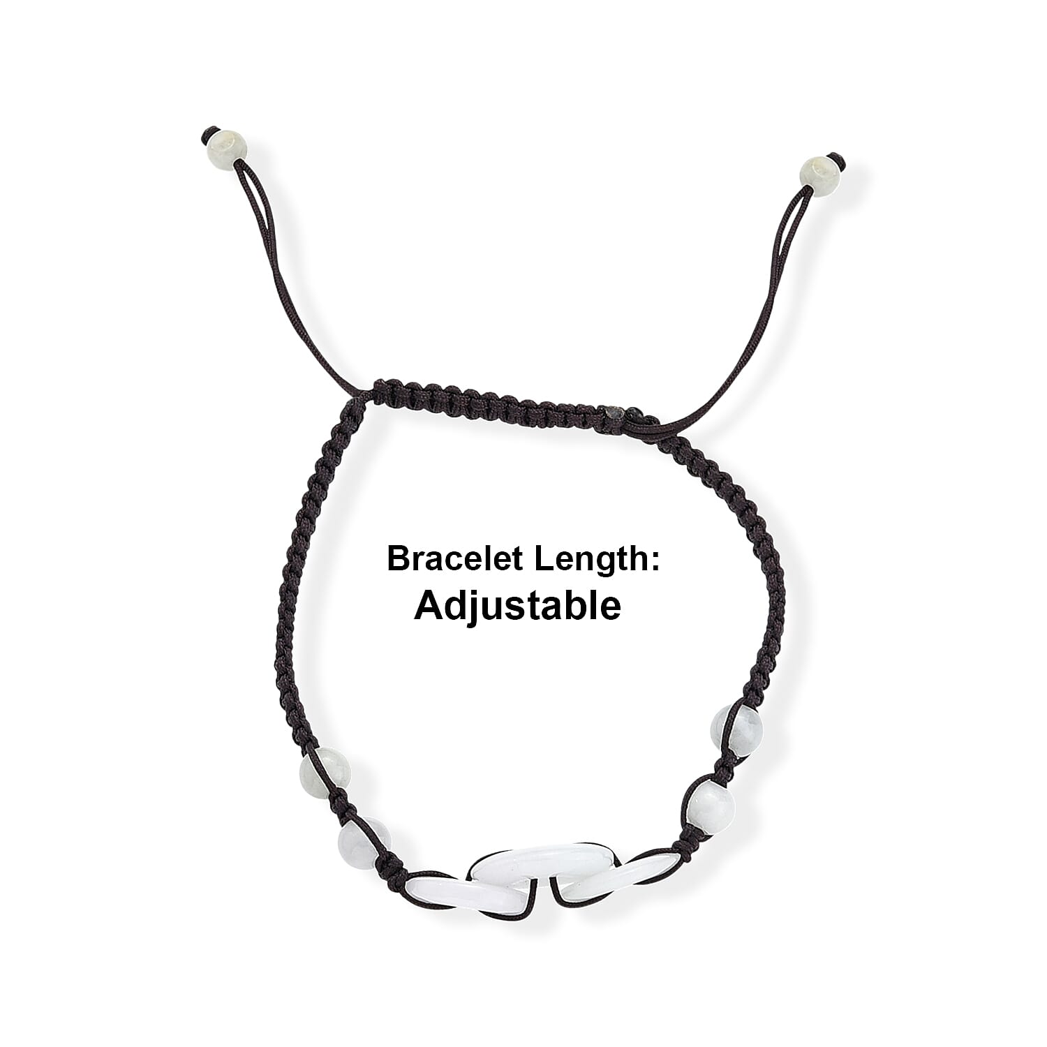 Natural Jade 25.00 ctw Beaded and Disc Adjustable Bracelet in Silvertone