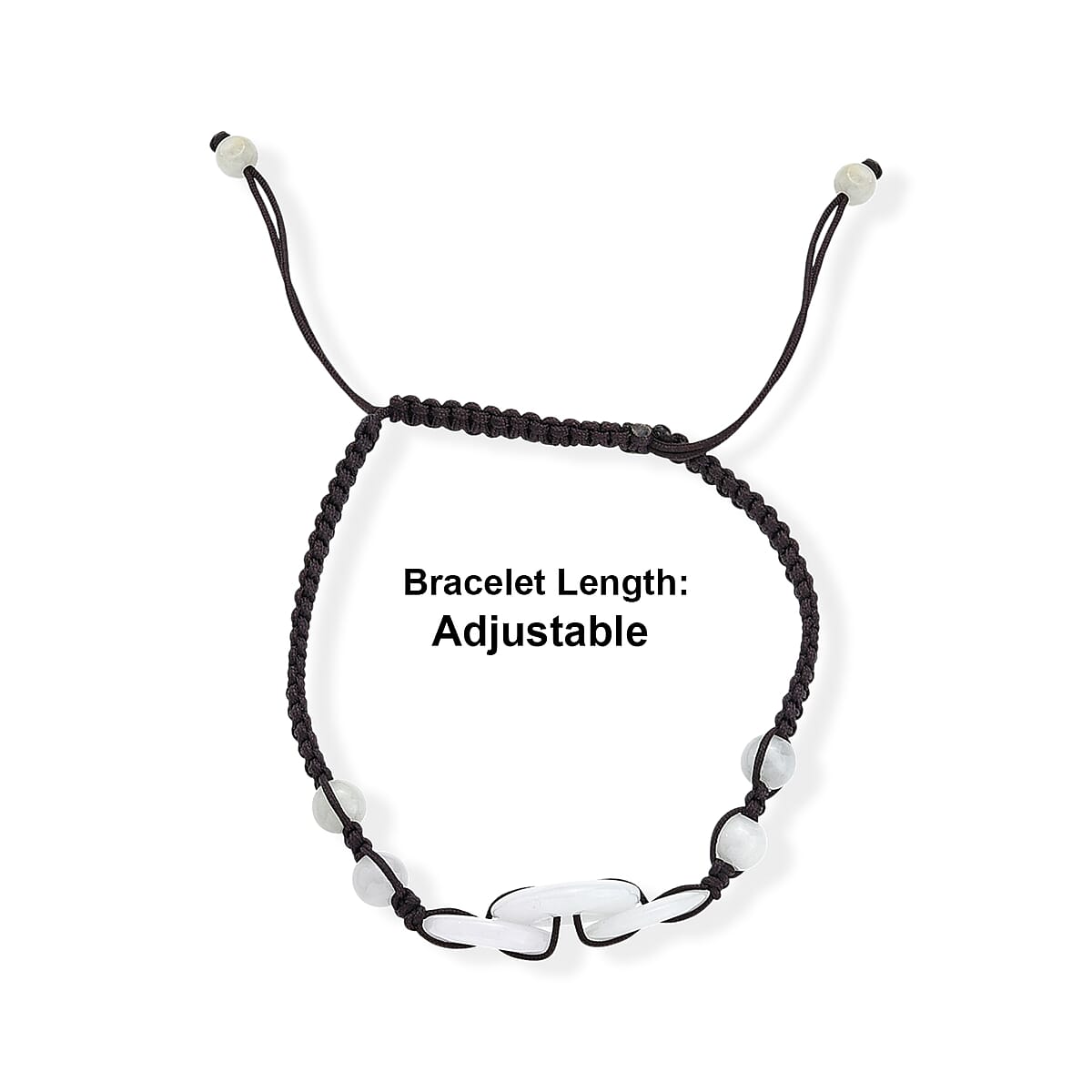 Natural Jade 25.00 ctw Beaded Stretch Bracelet in Silvertone image number 4
