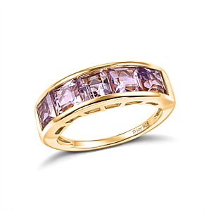Rose De France Amethyst 3.85 ctw Ring in 18K YG Plated Sterling Silver (Size 6.5)