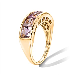 Rose De France Amethyst 3.85 ctw Ring in 18K YG Plated Sterling Silver (Size 6.5)