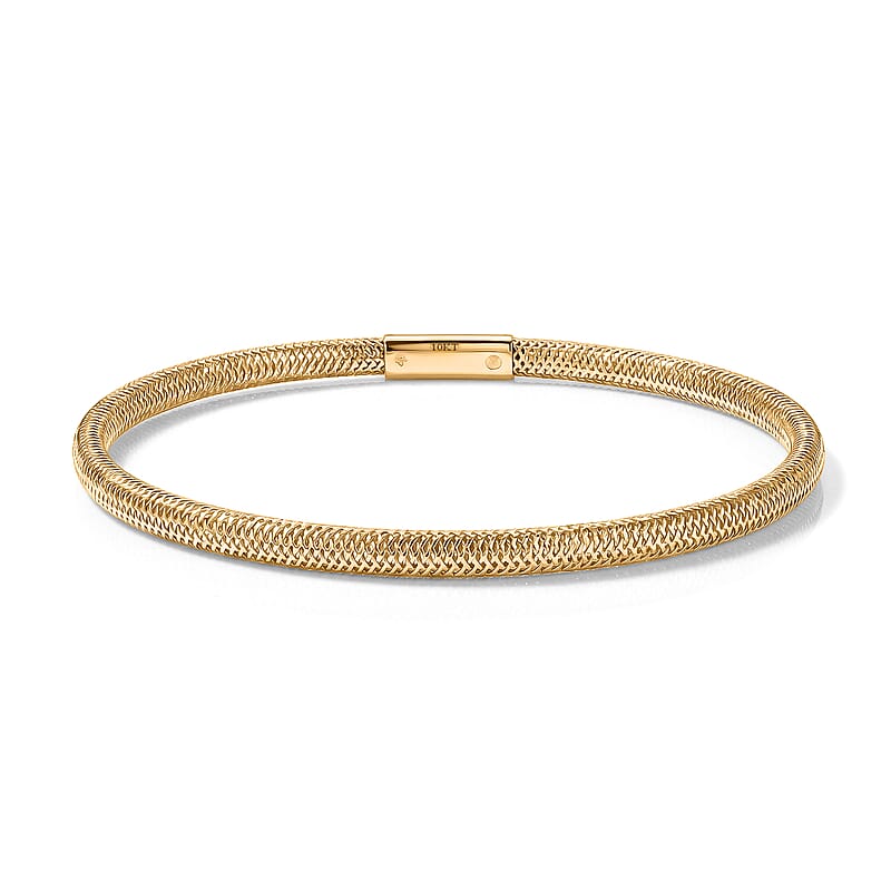10K Yellow Gold Bangle Bracelet (7.25 In) (0.85 g)