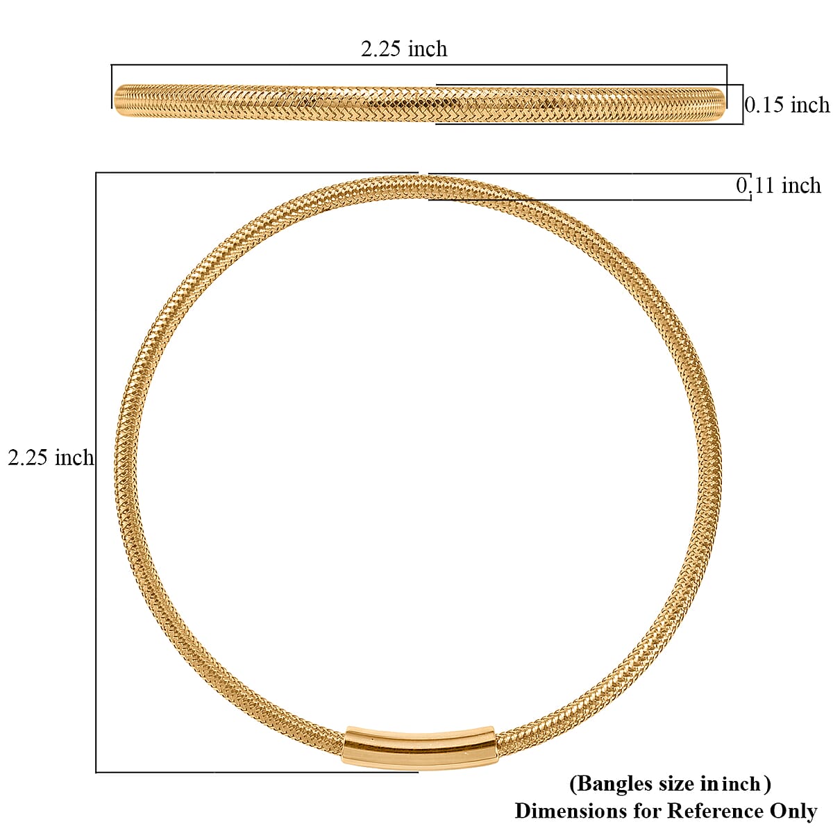 10K Yellow Gold Bangle Bracelet (7.25 In) (0.85 g) image number 5