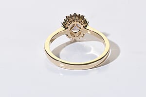 Luxoro 10K Yellow Gold AAA Platinum Spinel, Diamond (I2) (0.15 cts) Ring (Size 10.0) 1.60 ctw