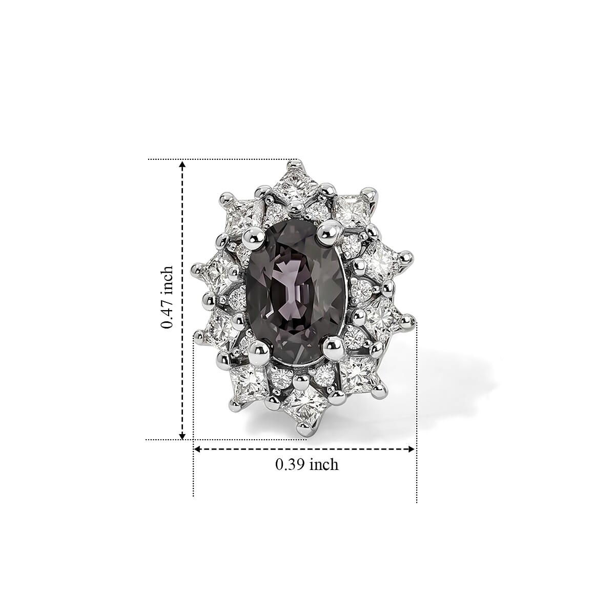 D'Joy Premium Platinum Spinel, Moissanite Earrings in Rhodium Over Sterling Silver 1.65 ctw image number 2
