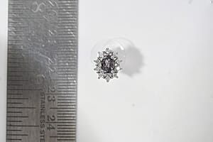 D'Joy Premium Platinum Spinel, Moissanite Earrings in Rhodium Over Sterling Silver 1.65 ctw
