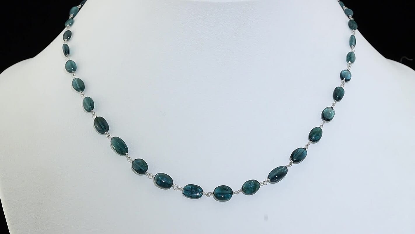 Rhapsody 950 Platinum  AAAA  Indicolite  Necklace (Size - 18) ,  Platinum Wt. 4 g 35.00 ctw.