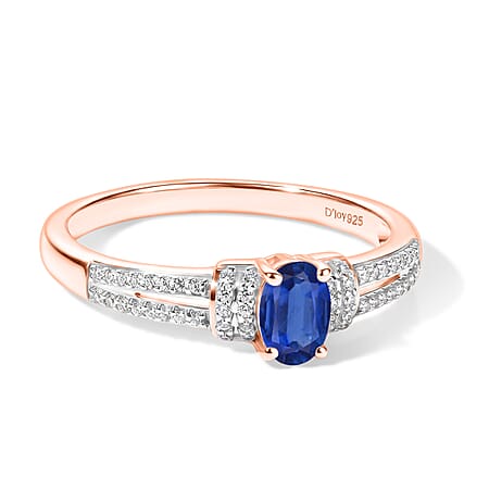 Blue Sapphire / Rose Gold Over Sterling Silver / 4 - Product card gallery slide 1 (10293359935801)