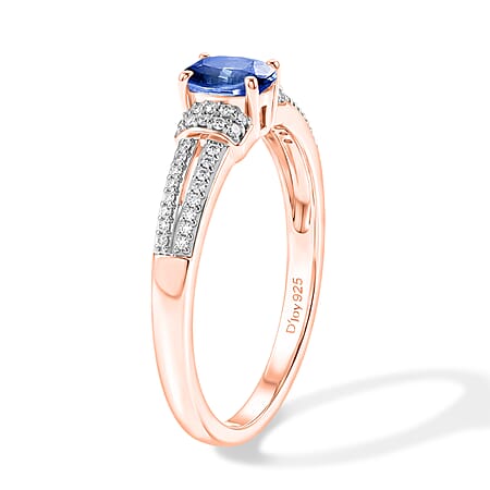 Blue Sapphire / Rose Gold Over Sterling Silver / 4 - Product card gallery slide 4 (10293359935801)