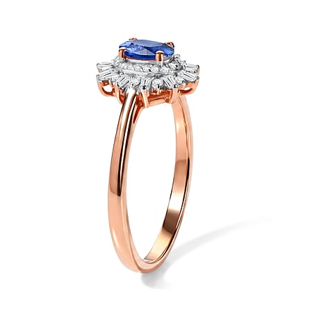 Kanchanaburi Blue Sapphire / Rose Gold Over Sterling Silver / 4 - Product card gallery slide 4 (10293364031801)
