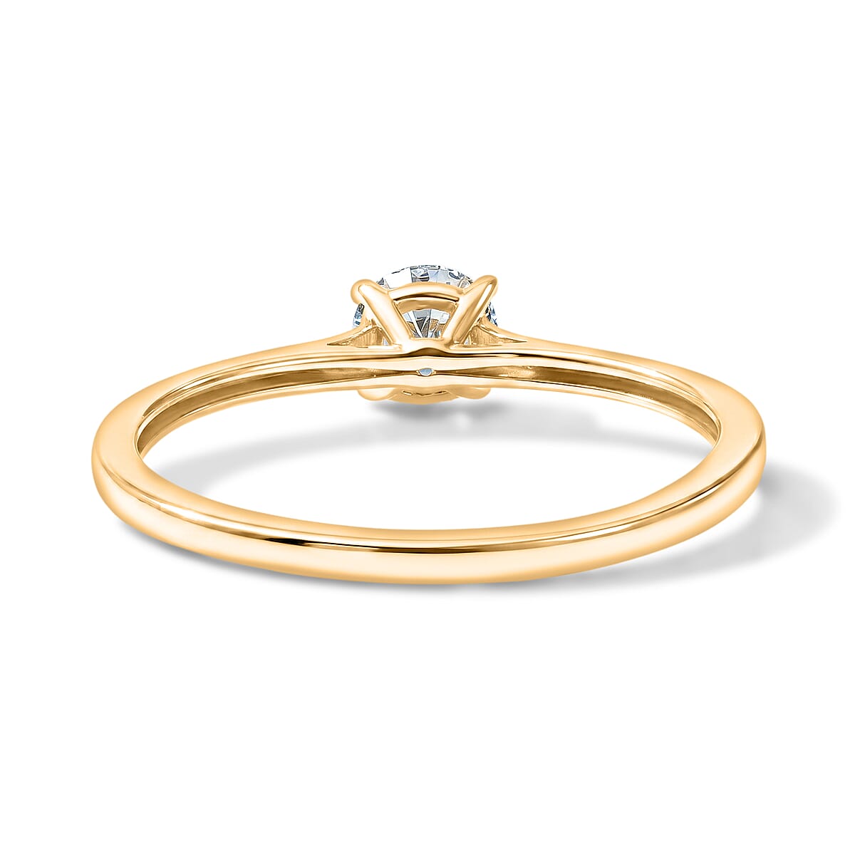 D'Joy Premium Pink Morganite and Moissanite 0.70 ctw Ring in 18K Vermeil Yellow Gold Over Sterling Silver (Size 8.5) image number 4