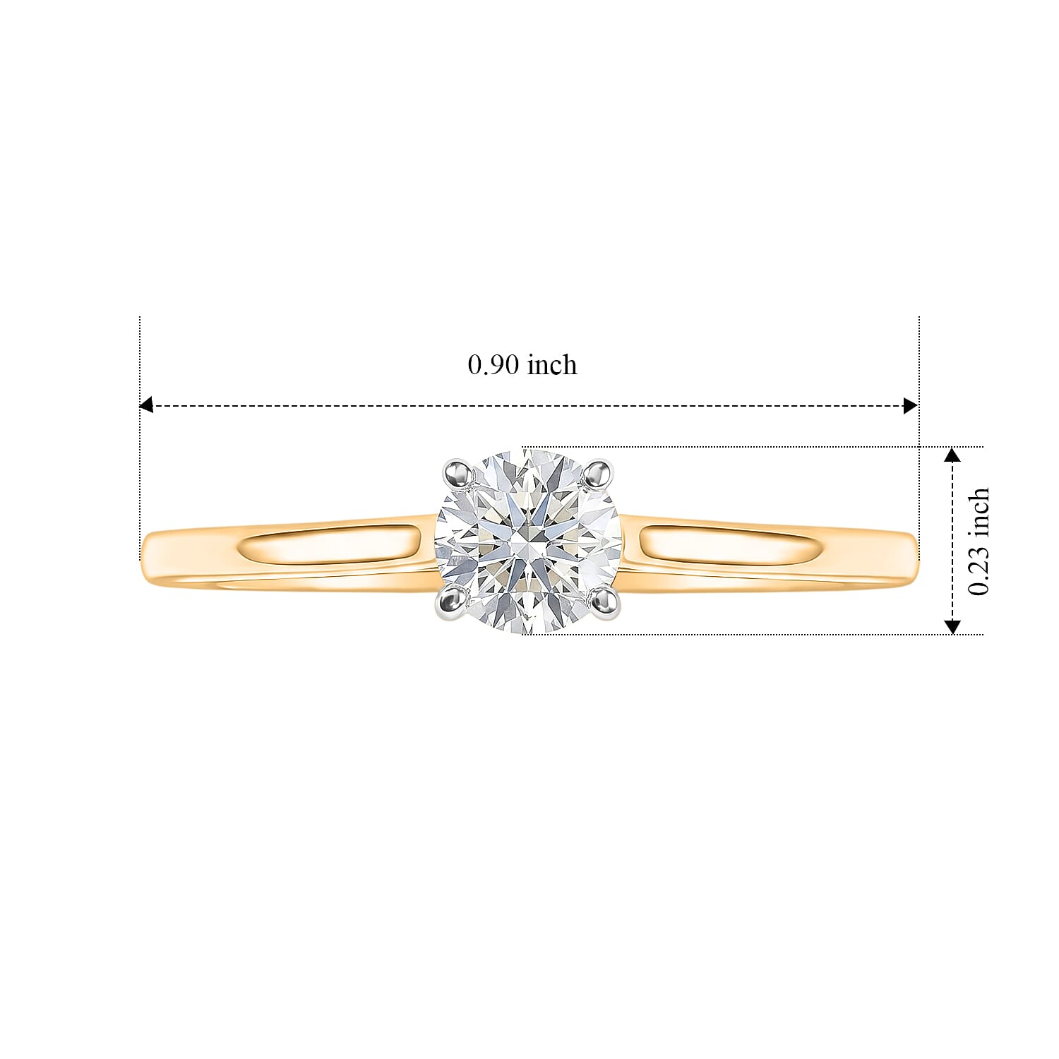 D'Joy Premium Pink Morganite and Moissanite 0.70 ctw Ring in 18K Vermeil Yellow Gold Over Sterling Silver (Size 8.5)