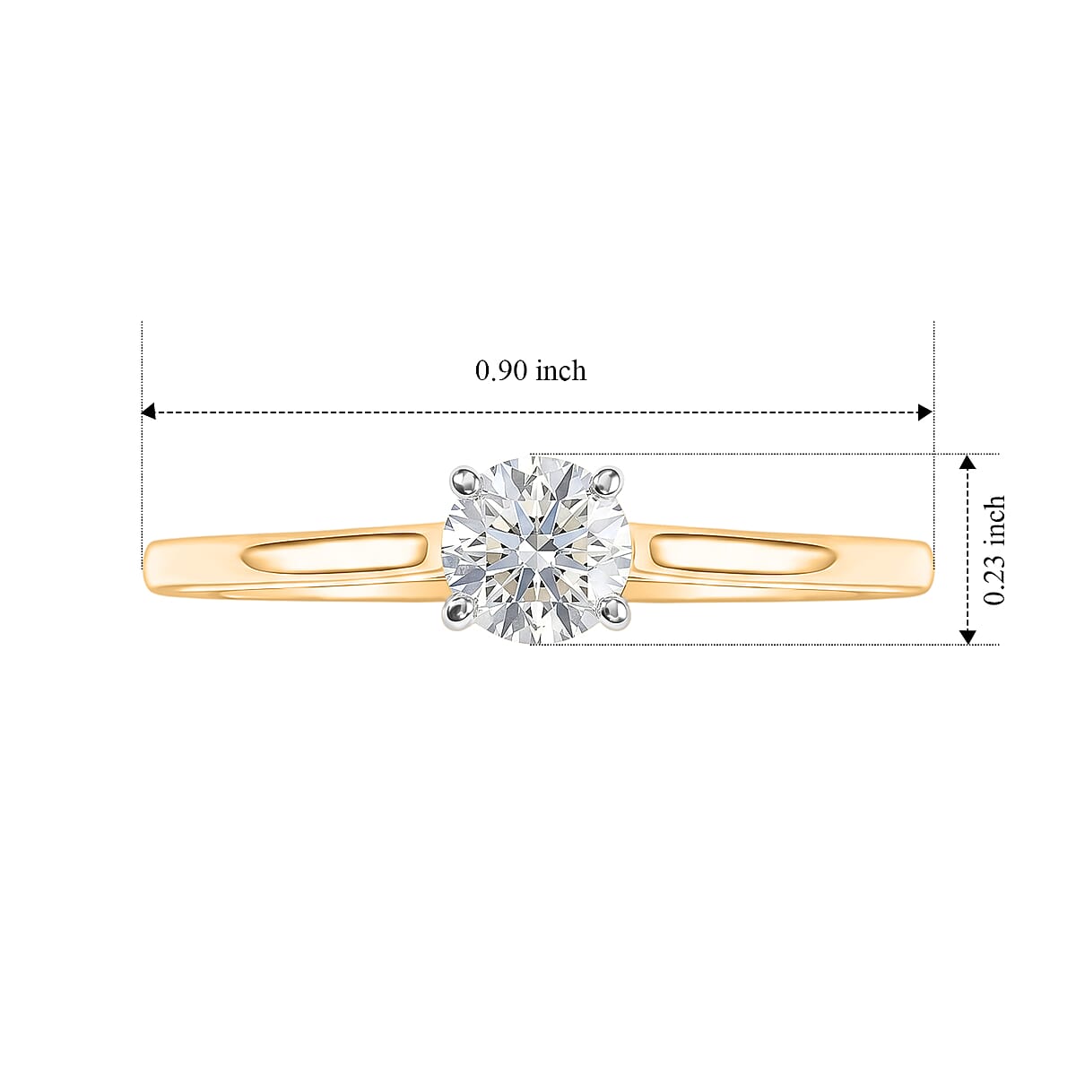 D'Joy Premium Pink Morganite and Moissanite 0.70 ctw Ring in 18K Vermeil Yellow Gold Over Sterling Silver (Size 8.5) image number 5