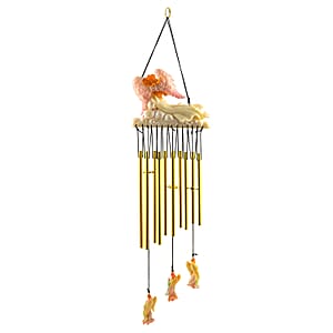 Closeout Flat Resin Chime - Angel White