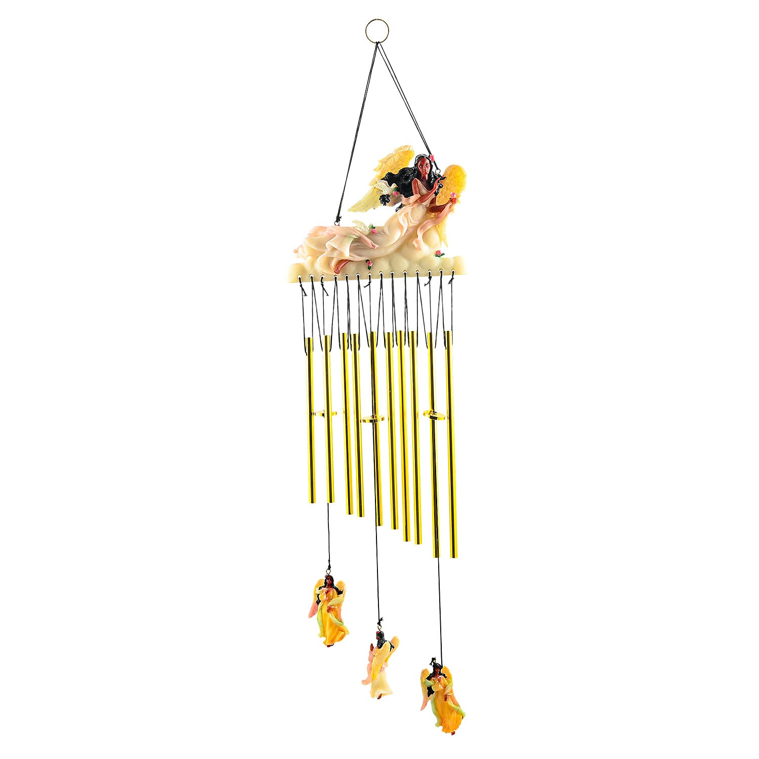Closeout Flat Resin Chime - Angel Black