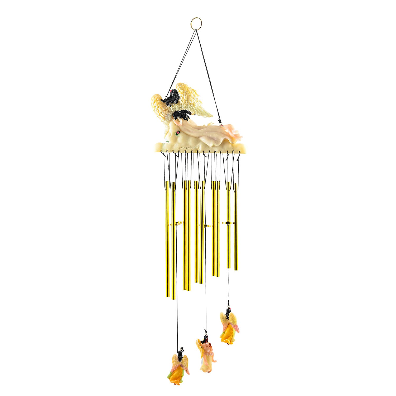 Closeout Flat Resin Chime - Angel Black