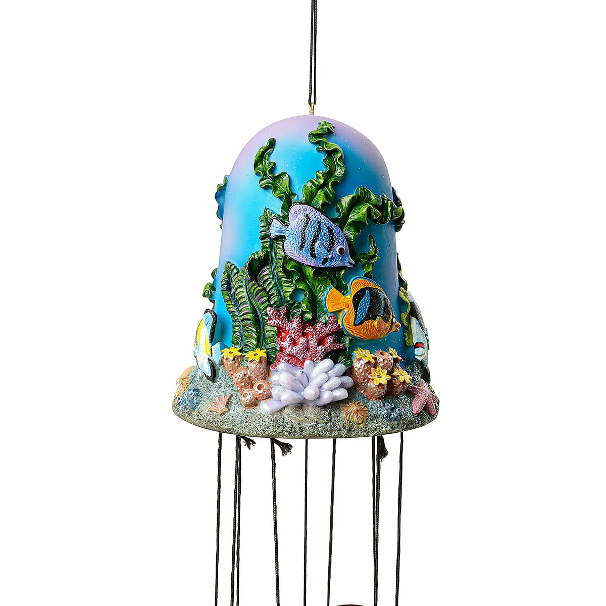 Closeout Bell Top Resin Chime - Tropical Fish image number 1