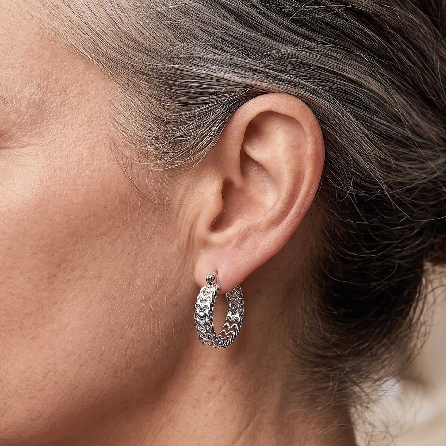 Byzantine Weave Earrings in Stainless Steel