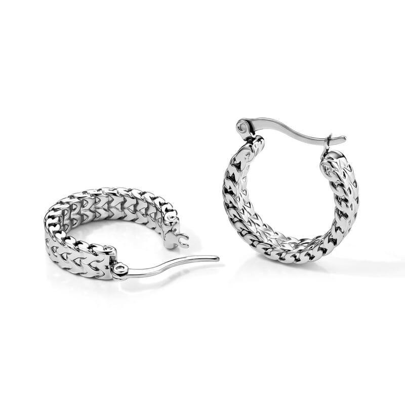 Byzantine Weave Earrings in Stainless Steel